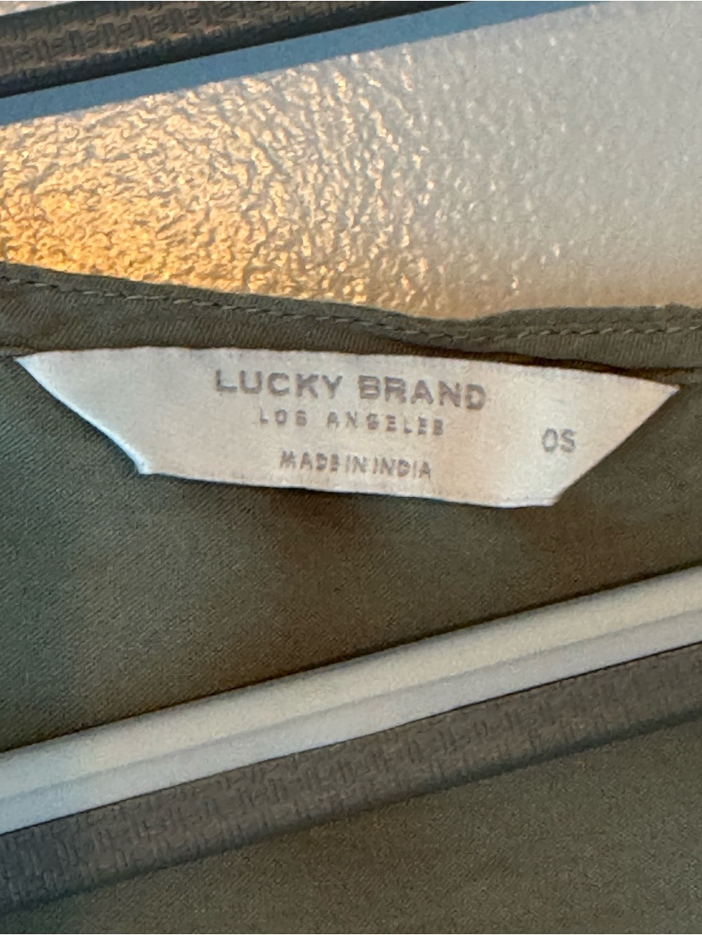 Lucky Brand Olive Green Eyelet Kimono Jacket OS EUC - Picture 4 of 5